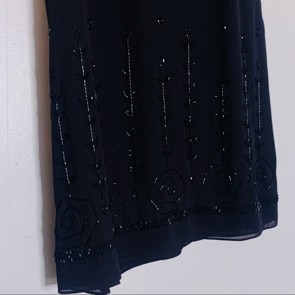 Vintage Liz Claiborne night black short bead Embellished plus 14 women’s dress - Picture 9 of 9
